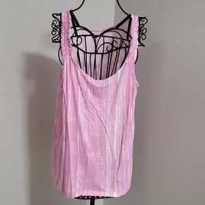 Banana Republic Pink and White Striped Tank Top